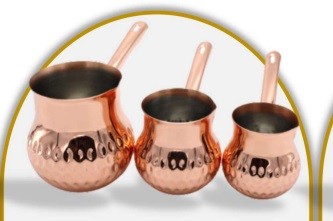 COFFE POT BRONZE 3 SIZE X 3 STK